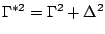 $\Gamma^{*2} =\Gamma^2+\Delta^2$